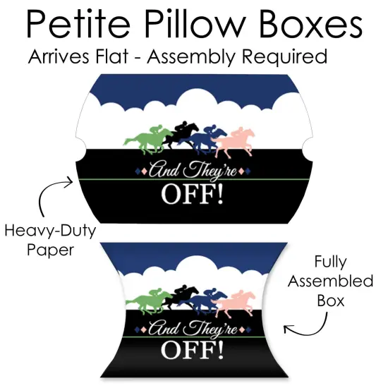 Big Dot of Happiness Kentucky Horse Derby - Favor Gift Boxes - Horse Race Party Petite Pillow Boxes - Set of 20 {7}