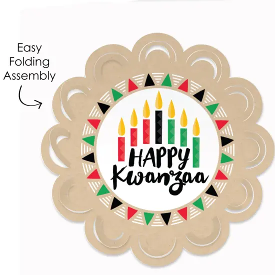 Big Dot of Happiness Happy Kwanzaa Heritage Holiday Party Round Table Decorations - Paper Chargers - Place Setting For 12 {6}