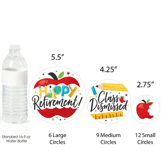 Big Dot of Happiness Teacher Retirement - Happy Retirement Party Giant Circle Confetti - Party Decorations - Large Confetti 27 Count {4}