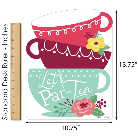 Big Dot of Happiness Floral Let's Par-Tea - Outdoor Lawn Sign - Garden Tea Party Yard Sign - 1 Piece {6}