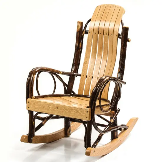 Lehman's Small Child Size Oak Hickory Wooden Rocking Chair Glossy Finish {1}