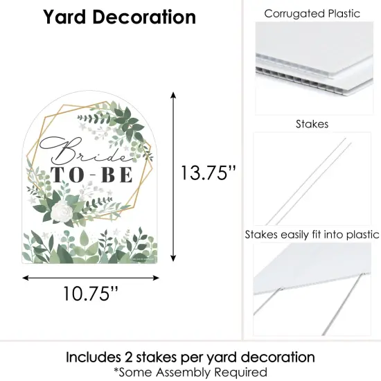 Big Dot of Happiness Boho Botanical Bride - Outdoor Lawn Sign - Greenery Bridal Shower and Wedding Party Yard Sign - 1 Piece {7}
