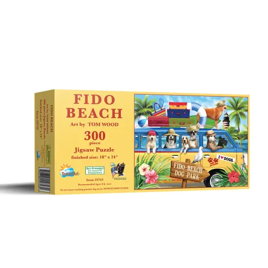 Sunsout Fido Beach 300 pc Jigsaw Puzzle 29743 {3}