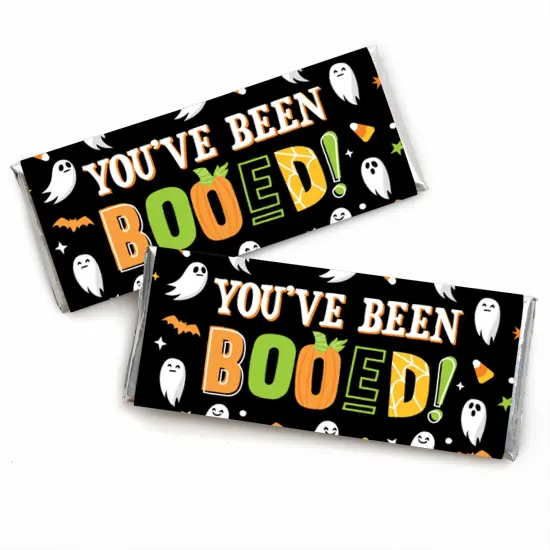 Big Dot of Happiness You've Been Booed - Candy Bar Wrapper Ghost Halloween Party Favors - Set of 24 {1}