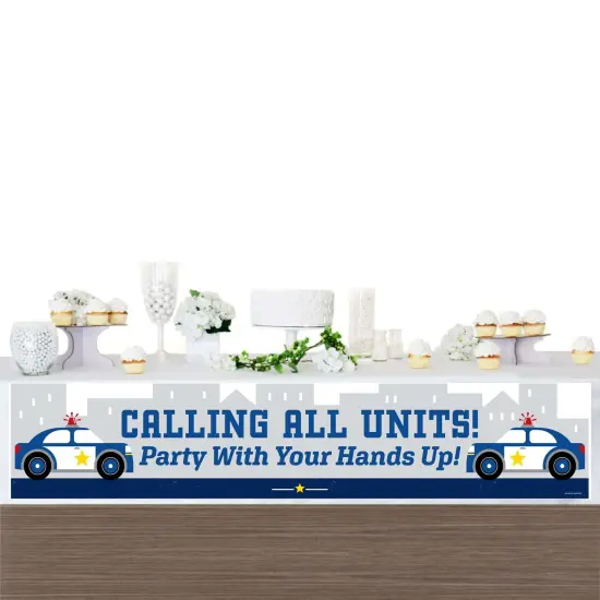 Big Dot of Happiness Calling All Units - Police - Cop Birthday Party or Baby Shower Decorations Party Banner {4}