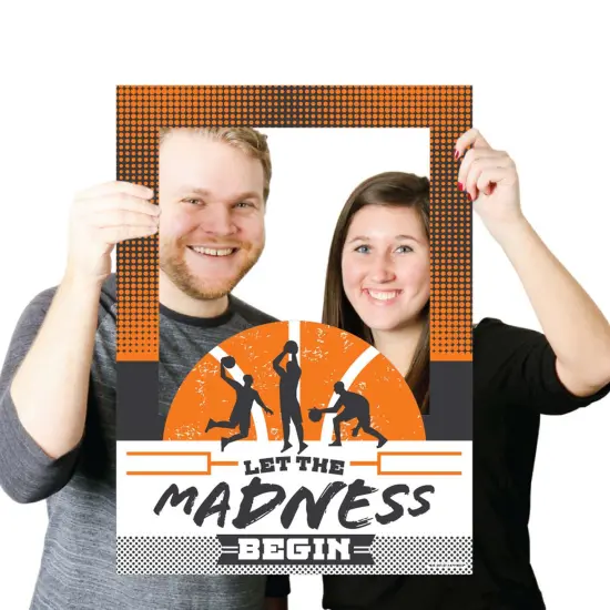 Big Dot of Happiness Basketball - Let The Madness Begin - College Basketball Party Photo Booth Picture Frame & Props - Printed on Sturdy Material {4}