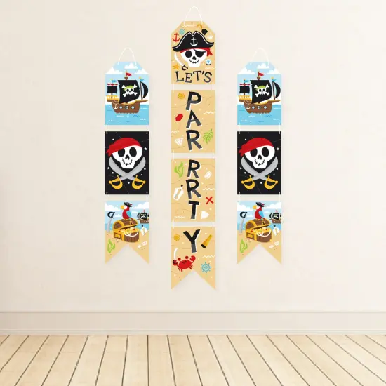 Big Dot of Happiness Pirate Ship Adventures - Hanging Vertical Paper Door Banners - Skull Birthday Party Wall Decoration Kit - Indoor Door Decor {4}