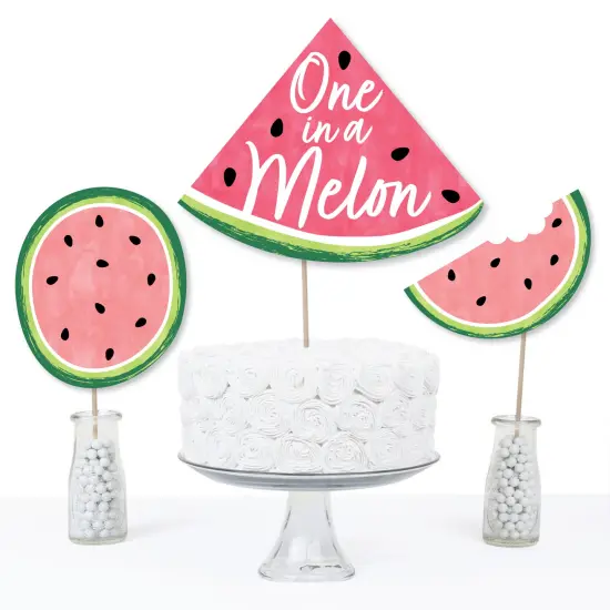 Big Dot of Happiness Sweet Watermelon - Fruit Party Centerpiece Sticks - Table Toppers - Set of 15 {4}