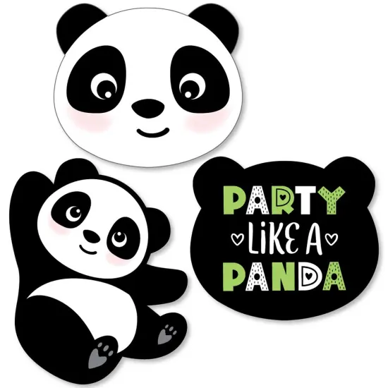 Big Dot of Happiness Party Like a Panda Bear - DIY Shaped Baby Shower or Birthday Party Cut-Outs - 24 Count {1}