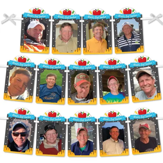 Big Dot of Happiness Teacher Retirement - DIY Happy Retirement Party Decor - Picture Display - Photo Banner {1}