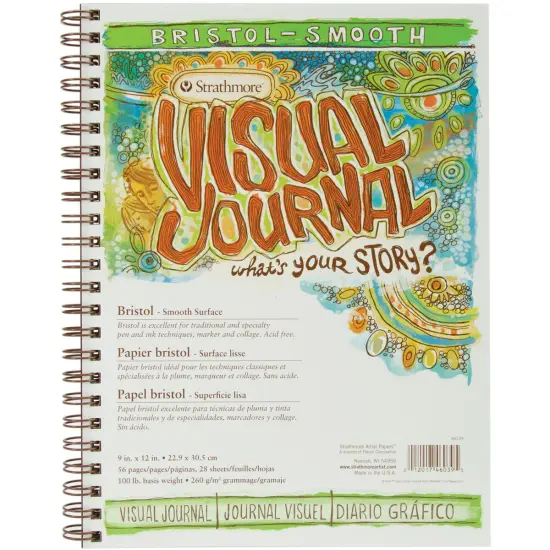 Strathmore Visual Journal Bristol Smooth 9"X12"-28 Sheets {1}