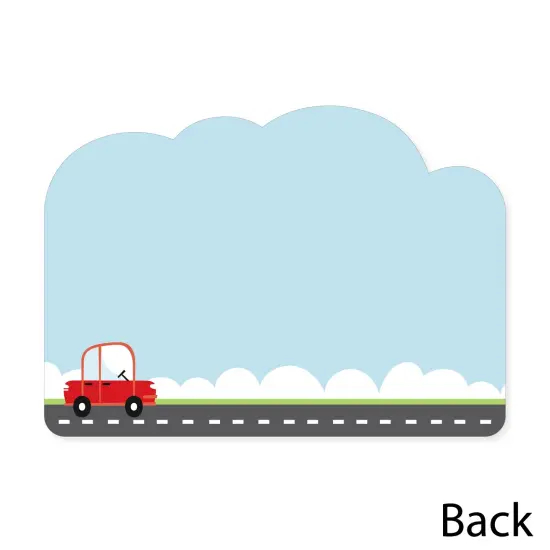 Big Dot of Happiness Cars, Trains, and Airplanes - Shaped Thank You Cards - Transportation Birthday Party Thank You Note Cards with Envelopes - 12 Ct {6}