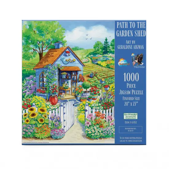 Sunsout Path to the Garden Shed 1000 pc Jigsaw Puzzle 63452 {4}