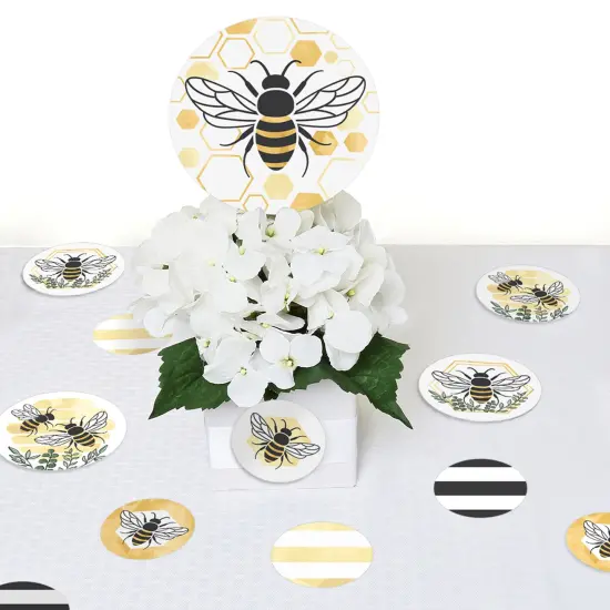 Big Dot of Happiness Little Bumblebee - Bee Baby Shower or Birthday Party Giant Circle Confetti - Party Decorations - Large Confetti 27 Count {7}