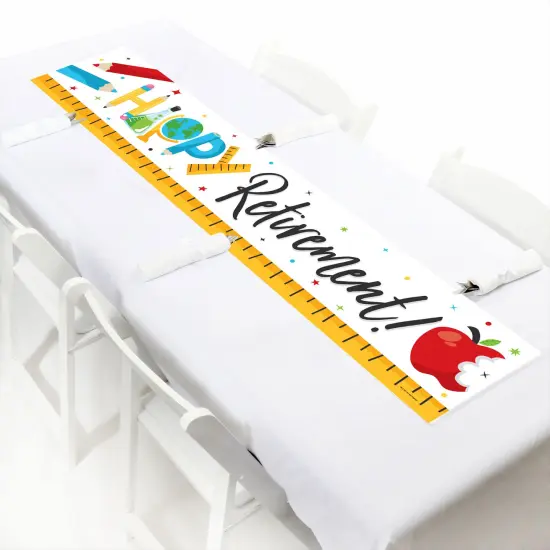 Big Dot of Happiness Teacher Retirement - Happy Retirement Party Decorations Party Banner {7}