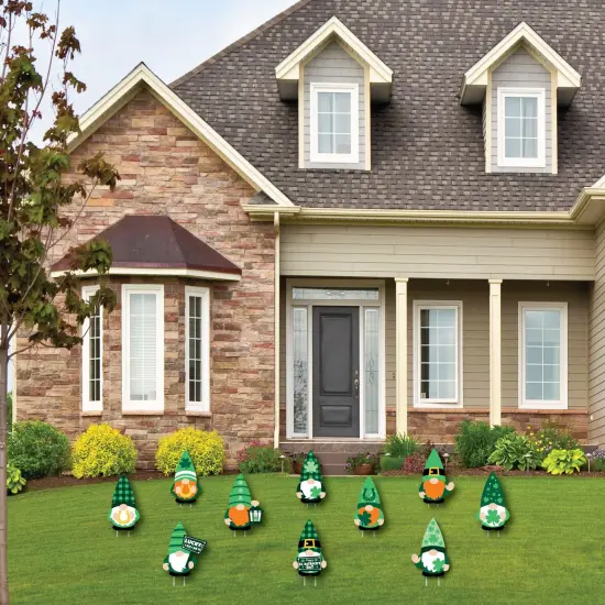 Big Dot of Happiness Irish Gnomes - Lawn Decorations - Outdoor St. Patrick's Day Party Yard Decorations - 10 Piece {3}
