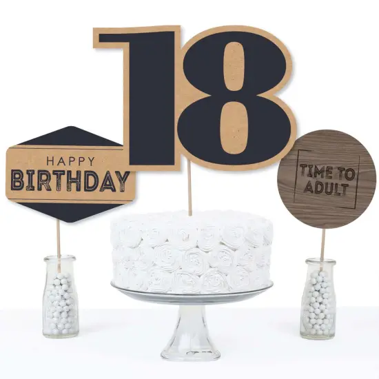 Big Dot of Happiness 18th Milestone Birthday - Birthday Party Centerpiece Sticks - Table Toppers - Set of 15 {4}