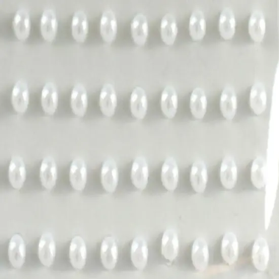 Eyelet Outlet Adhesive Pearls 5mm 100/Pkg-White {3}