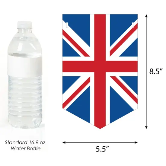 Big Dot of Happiness Cheerio, London - British UK Birthday Party Bunting Banner - Birthday Party Decorations - Happy Birthday {3}