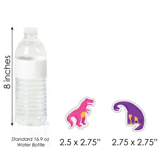 Big Dot of Happiness Roar Dinosaur Girl - DIY Shaped Dino Mite T-Rex Baby Shower or Birthday Party Cut-Outs - 24 Count {6}