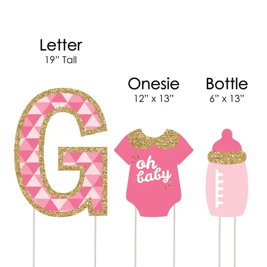 Big Dot of Happiness It's A Girl - Yard Sign Outdoor Lawn Decorations - Girl Baby Shower and Baby Announcement Yard Signs {7}