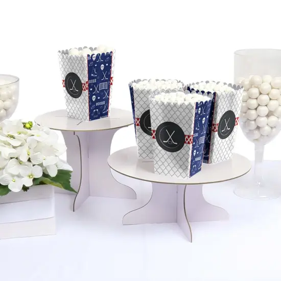 Big Dot of Happiness Shoots and Scores - Hockey - Baby Shower or Birthday Party Favor Popcorn Treat Boxes - Set of 12 {4}
