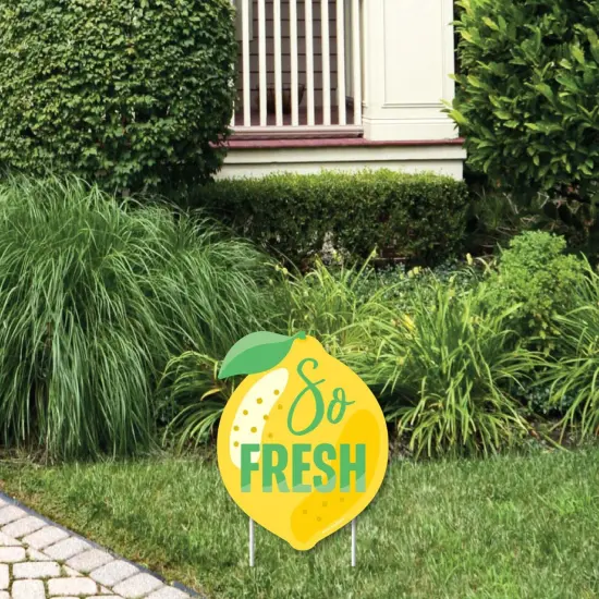 Big Dot of Happiness So Fresh - Lemon - Outdoor Lawn Sign - Citrus Lemonade Party Yard Sign - 1 Piece {1}