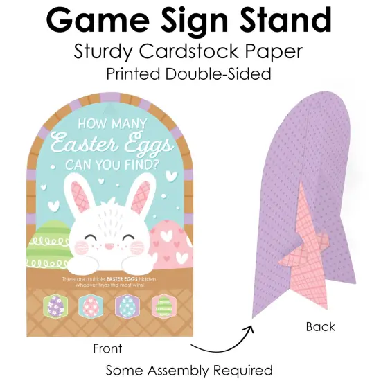 Big Dot of Happiness Spring Easter Bunny - Happy Easter Party Scavenger Hunt - 1 Stand and 48 Game Pieces - Hide and Find Game {7}