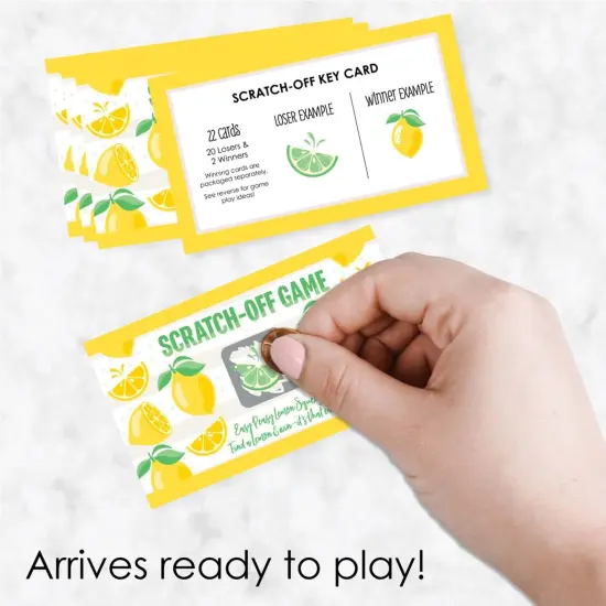Big Dot of Happiness So Fresh - Lemon - Citrus Lemonade Party Game Scratch Off Cards - 22 Count {3}