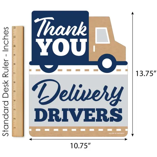 Big Dot of Happiness Thank You Delivery Drivers - Outdoor Lawn Sign - Appreciation Yard Sign - 1 Piece {6}