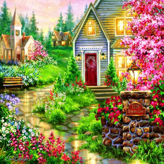 Sunsout Serenity Lane 1000 pc Large Pieces Jigsaw Puzzle 57225 {1}