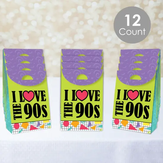Big Dot of Happiness 90&rsquo;s Throwback - 1990s Gift Favor Bags - Party Goodie Boxes - Set of 12 {3}
