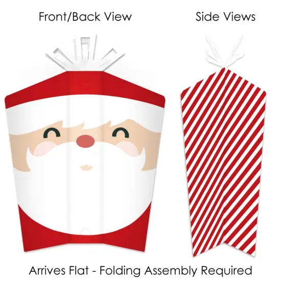 Big Dot of Happiness Jolly Santa Claus - Table Decorations - Christmas Party Fold and Flare Centerpieces - 10 Count {3}
