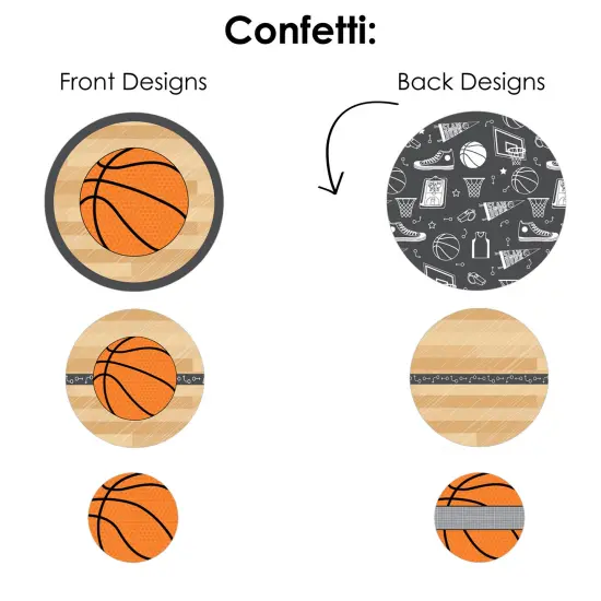 Big Dot of Happiness Nothin&rsquo; But Net - Basketball - Baby Shower or Birthday Party Decor and Confetti - Terrific Table Centerpiece Kit - Set of 30 {7}