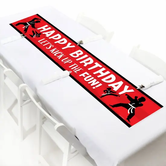 Big Dot of Happiness Karate Master - Happy Birthday Martial Arts Decorations Party Banner {7}