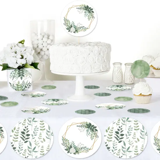 Big Dot of Happiness Boho Botanical - Greenery Party Giant Circle Confetti - Party Decorations - Large Confetti 27 Count {6}