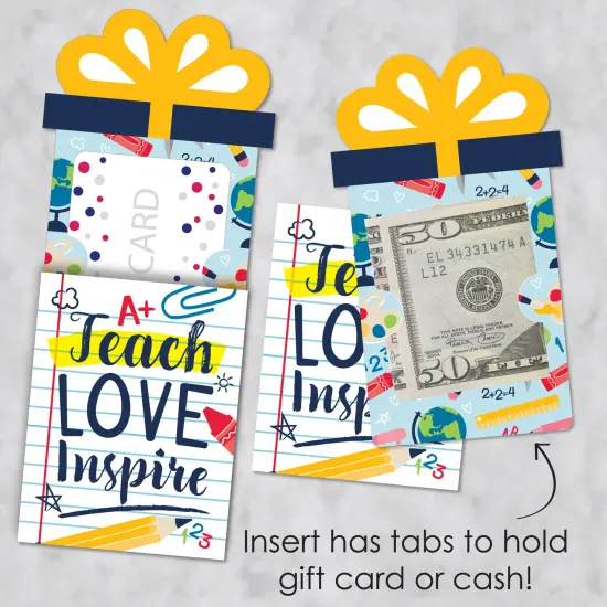 Big Dot of Happiness Back to School - First Day of School Classroom Money and Gift Card Sleeves - Nifty Gifty Card Holders - Set of 8 {4}