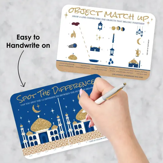 Big Dot of Happiness Ramadan - 2-in-1 Eid Mubarak Party Cards - Activity Duo Games - Set of 20 {4}