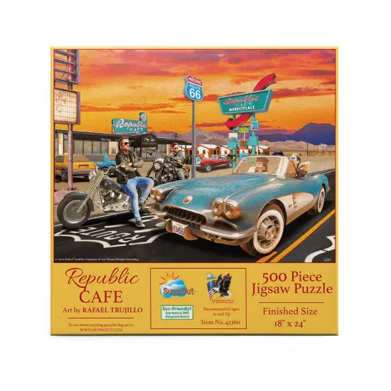 Sunsout Republic Cafe 500 pc Jigsaw Puzzle 42360 {4}