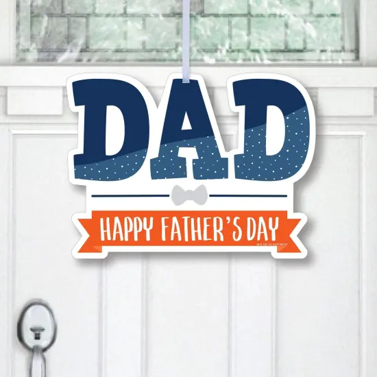 Big Dot of Happiness Happy Father's Day - Hanging Porch We Love Dad Party Outdoor Decorations - Front Door Decor - 1 Piece Sign {1}