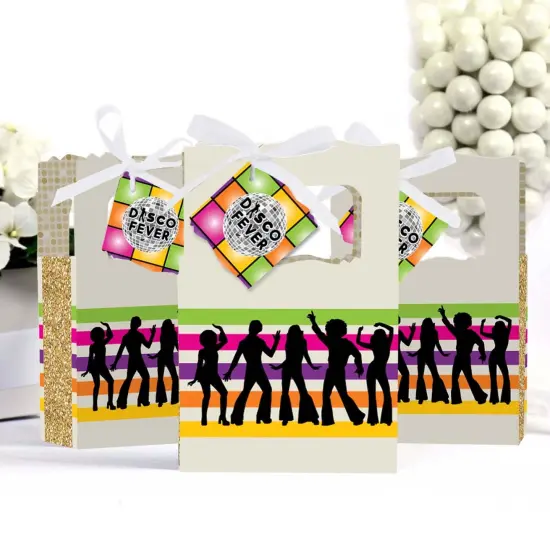 Big Dot of Happiness 70's Disco - 1970's Disco Fever Party Favor Boxes - Set of 12 {4}