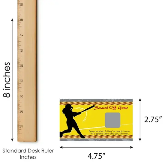 Big Dot of Happiness Grand Slam - Fastpitch Softball - Birthday Party or Baby Shower Game Scratch Off Cards - 22 Count {7}