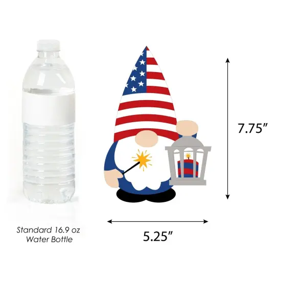 Big Dot of Happiness Patriotic Gnomes - Decorations DIY Memorial Day, 4th of July and Labor Day Gnome Party Essentials - Set of 20 {6}