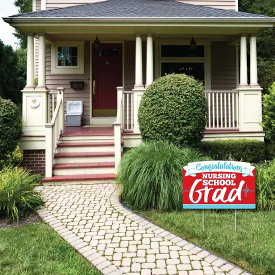 Big Dot of Happiness Nurse Graduation - Medical Nursing Graduation Party Yard Sign Lawn Decorations - Congratulations Party Yardy Sign {4}