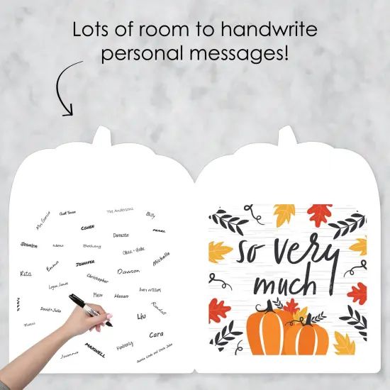 Big Dot of Happiness Fall Pumpkin - Thank You Giant Greeting Card - Big Shaped Jumborific Card - 16.5 x 22 inches {4}