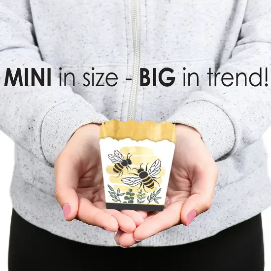Big Dot of Happiness Little Bumblebee - Party Mini Favor Boxes - Bee Baby Shower or Birthday Party Treat Candy Boxes - Set of 12 {6}