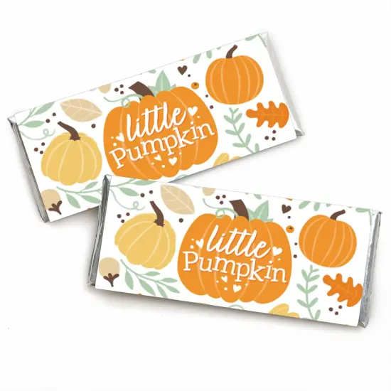 Big Dot of Happiness Little Pumpkin - Candy Bar Wrapper Fall Birthday Party or Baby Shower Favors - Set of 24 {1}