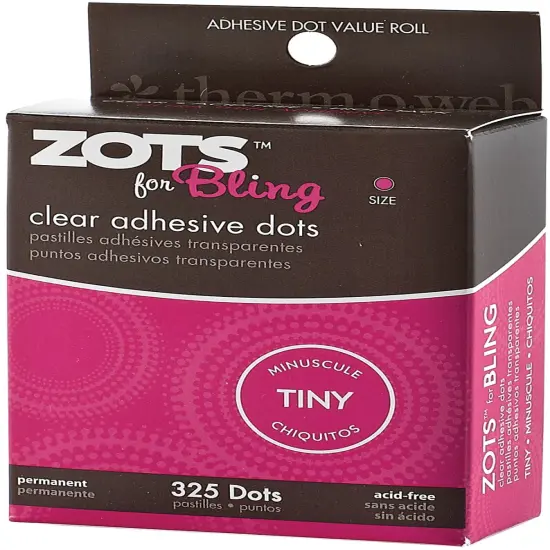 Thermoweb Zots Clear Adhesive Dots-Bling Tiny 1/8" 325/Pkg {1}