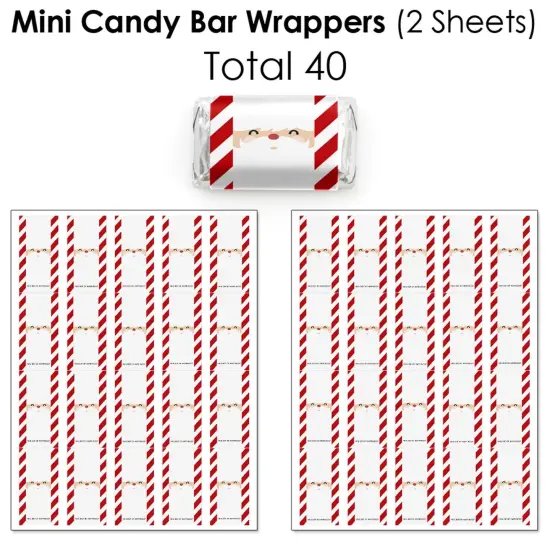 Big Dot of Happiness Jolly Santa Claus - Christmas Party Candy Favor Sticker Kit - 304 Pieces {4}