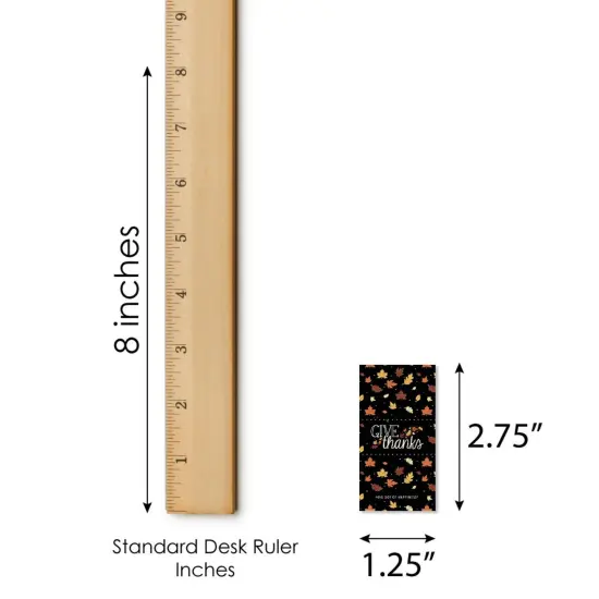 Big Dot of Happiness Give Thanks - Mini Candy Bar Wrapper Stickers - Thanksgiving Party Small Favors - 40 Count {6}